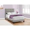 Monarch Specialties Bed, Twin Size, Platform, Teen, Frame, Upholstered, Linen Look, Wood Legs, Grey, Transitional I 5920T - alternate 2